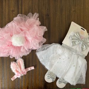 BABY GIRL COSTUME PHOTO OP OUTFIT BUNNY BALLERINA TUTU CUTE FASHION NEWBORN